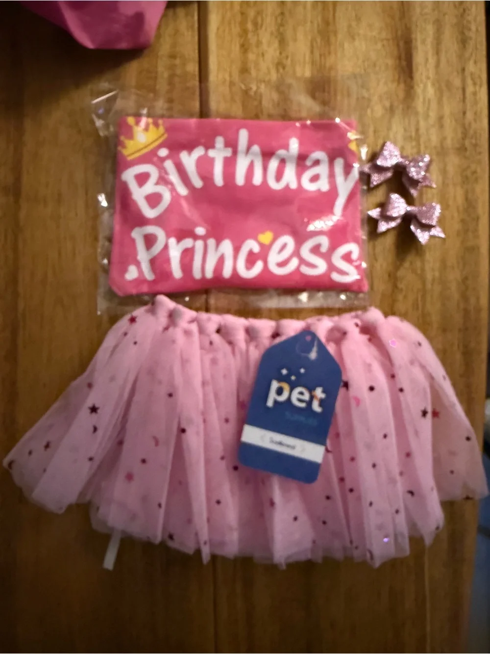 Birthday Princess Pink Pet Tutu Set